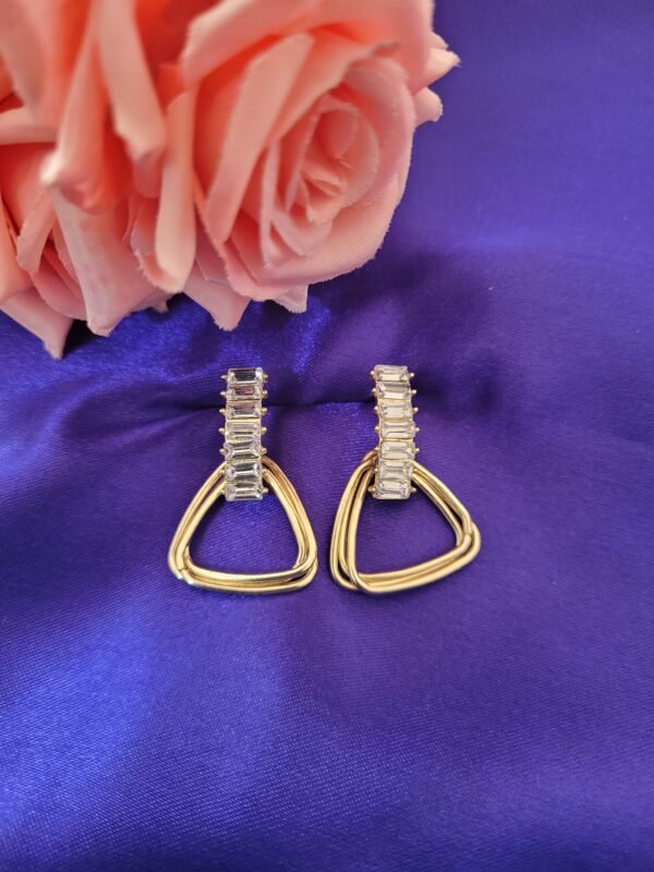 Triangle Stone Earrings