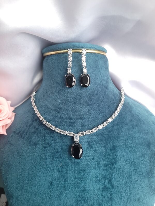Deepika Padukone Inspired American Diamond Set - Black