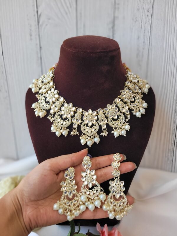 Premium Kundan Set - White