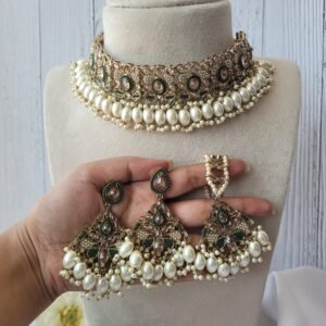 Premium Kundan Set – Green