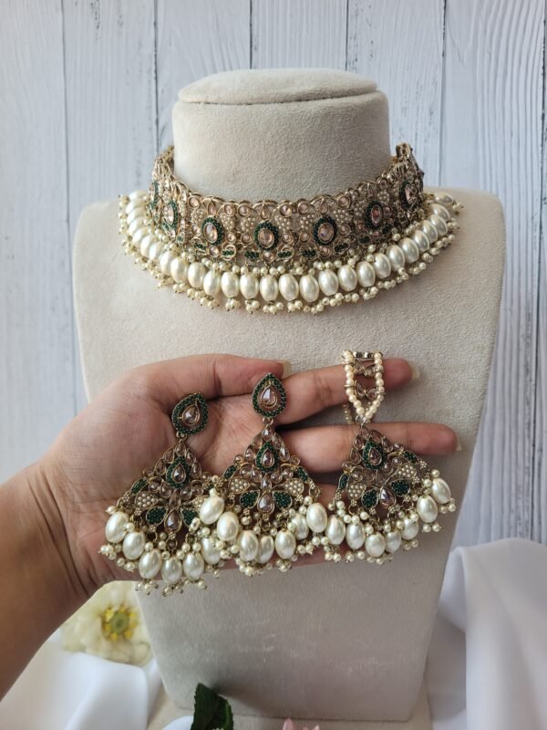 Premium Kundan Set - Green