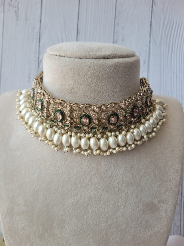 Premium Kundan Set - Green - Image 2