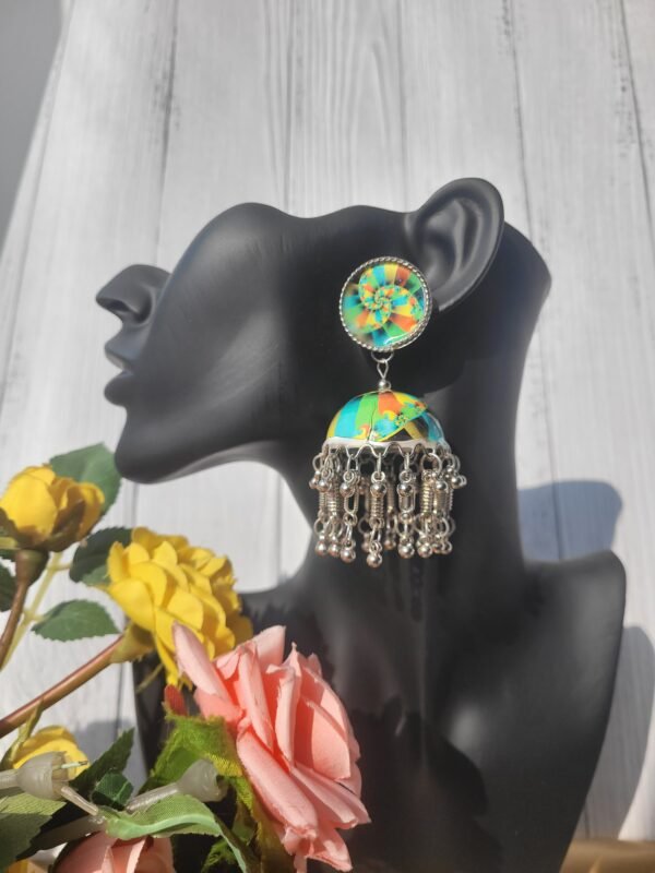 Multi Coloured Jhumki - Pattern 2