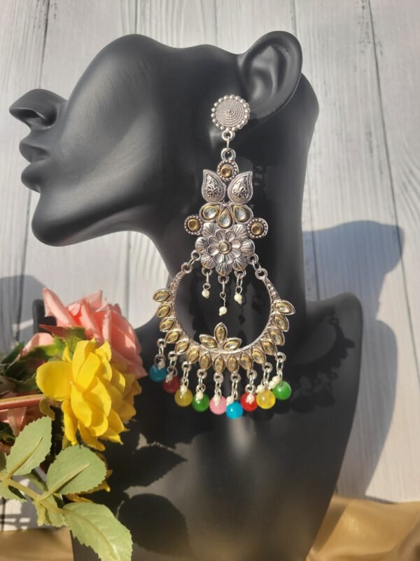 Dhriti Dual Tone Chandbali - Multi
