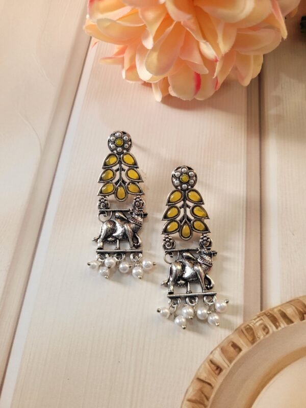 Premium Traditional Earrings - Yellow