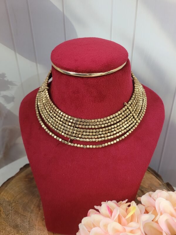 Golden Multi Layer Choker Set