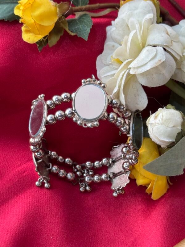 Oxidised Openable Mirror Kada