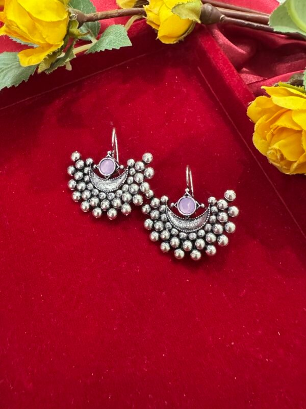 Teena daily Wear Stone Earrings - Lavender