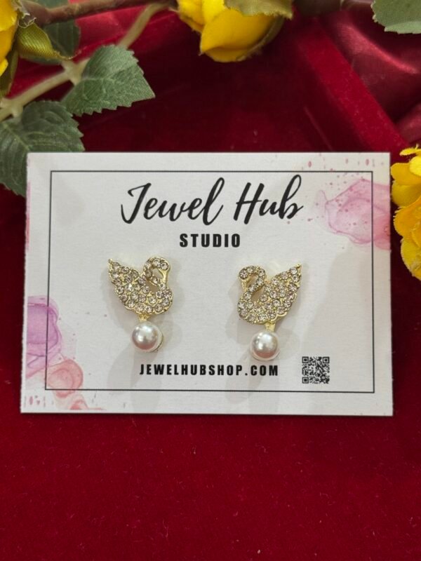Swan Stone Earrings