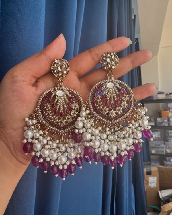 Rhea Premium Earrings - Purple