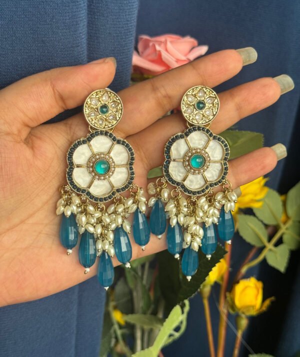 Nisha Marble Beauty - Teal Blue