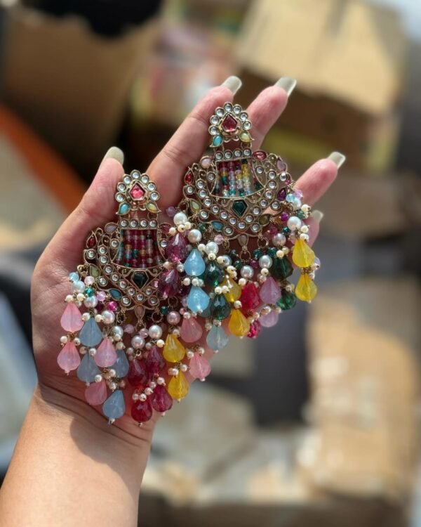 Ishani Crystal Earrings - Multi