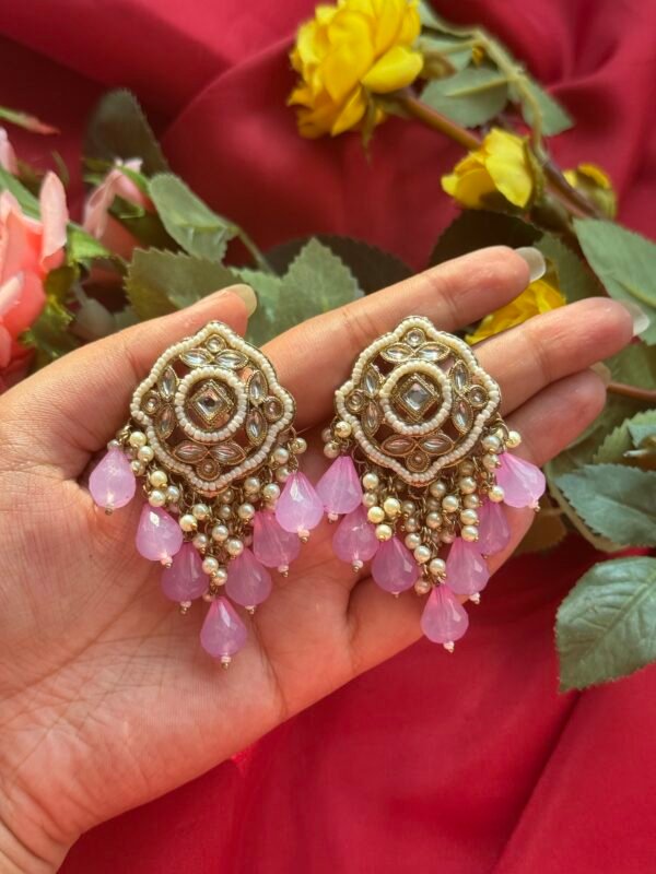Harleen Ethnic Earrings - Lavender