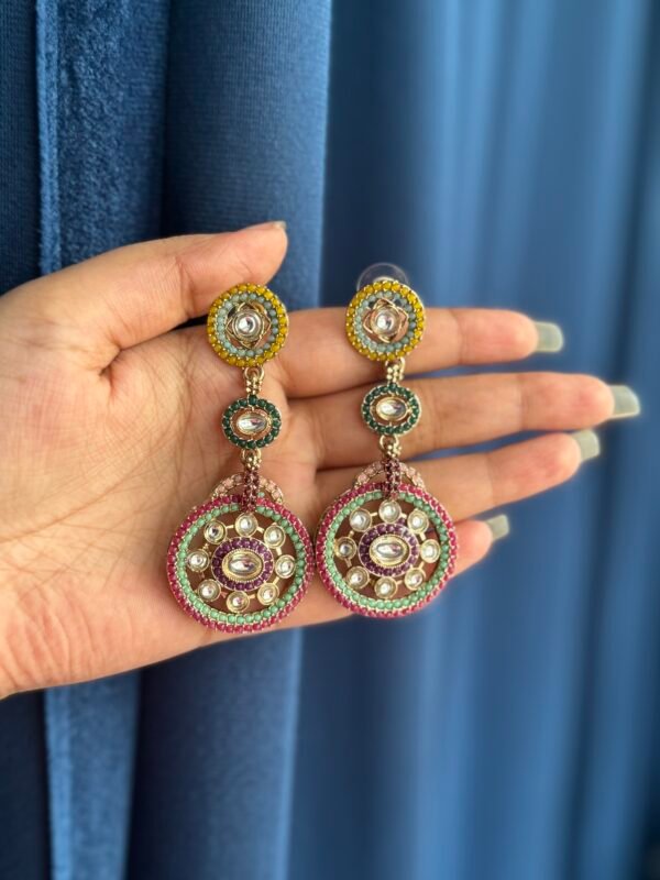 Zoya Pakistani Pattern Earrings - Multi