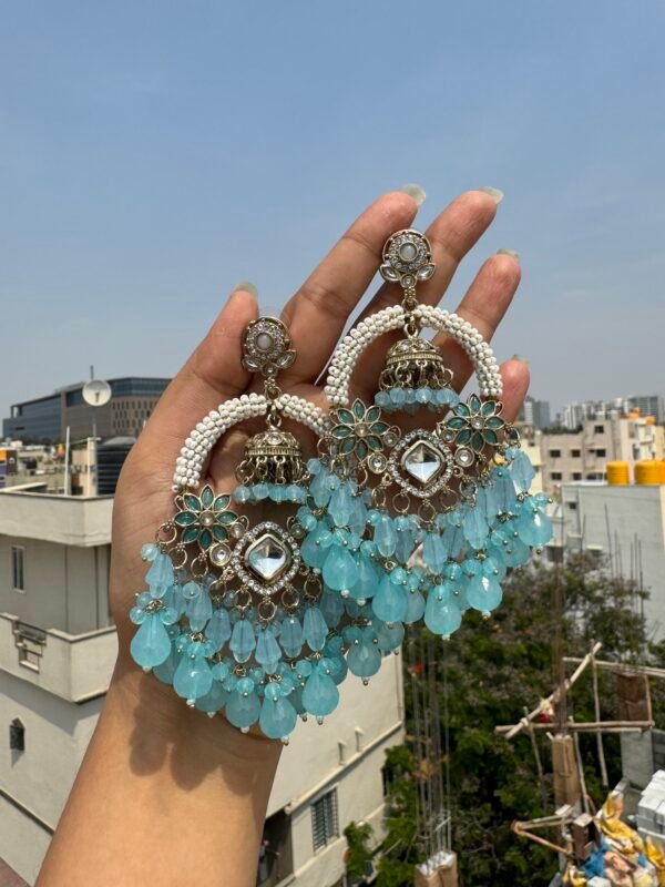 Sameeksha Ethnic Earrings - Blue