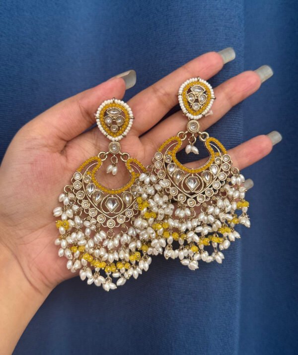 Amrita Premium Earrings - Yellow