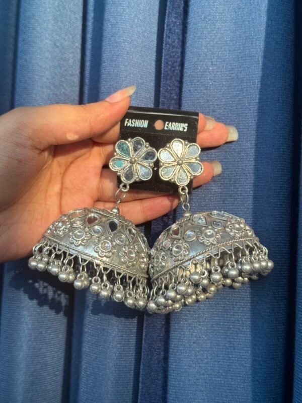 Big Mirror Boho Jhumka