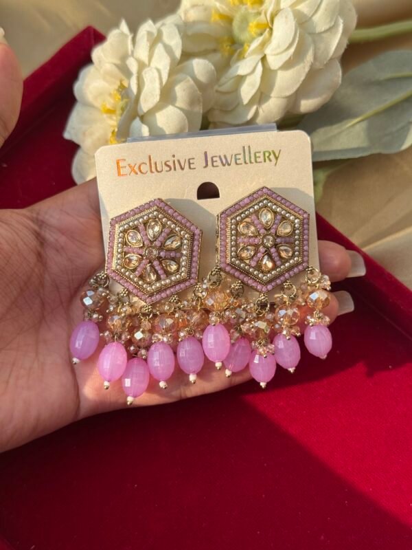 Alfiya Premium Earrings - Lavender