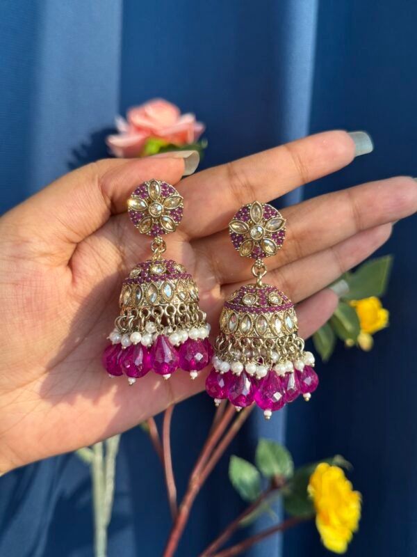 Aleena Premium Jhumka - Purple