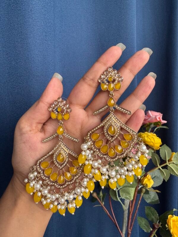 Serena Premium Earrings - Yellow