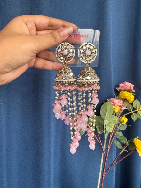 Misha Unique Earrings - Light Pink