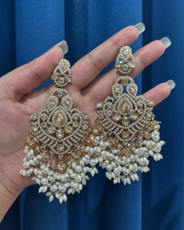Damini Exclusive Earrings - White