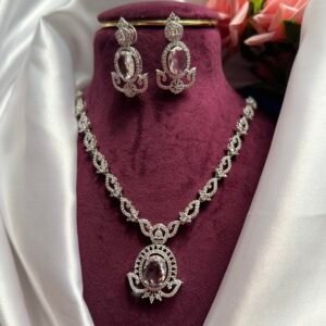 Jaspreet Premium American Diamond Set – White