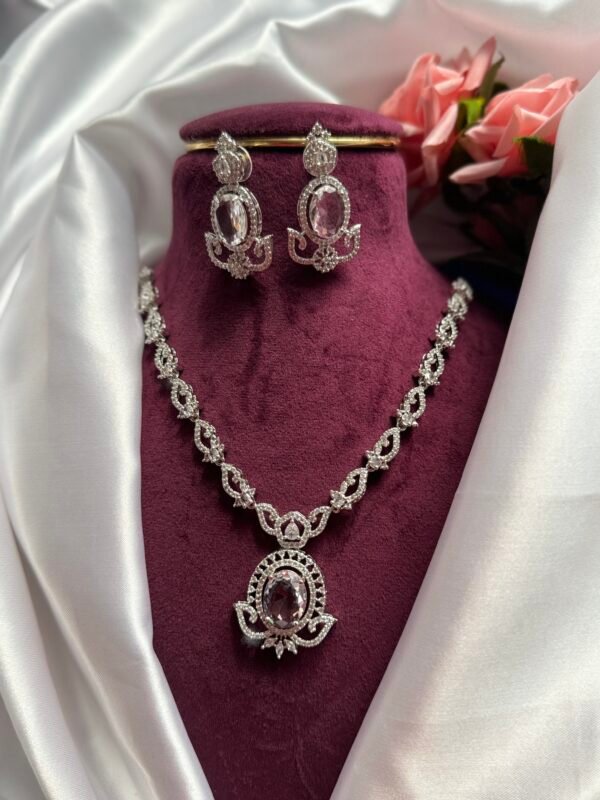 Jaspreet Premium American Diamond Set - White