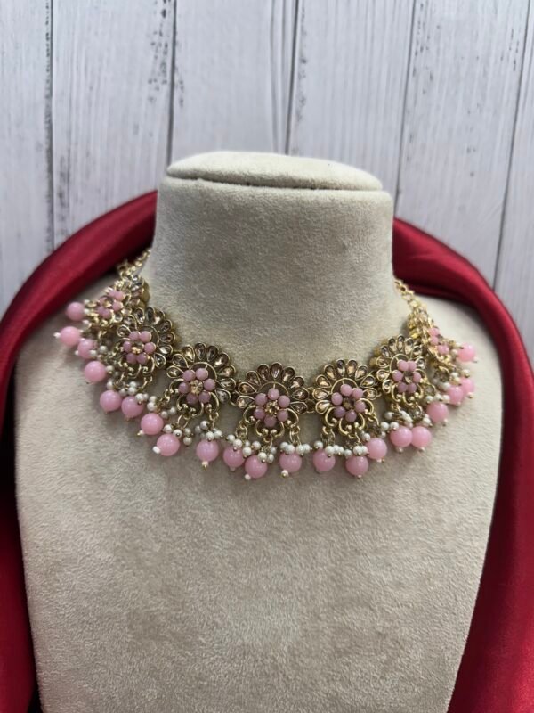 Smriti Kundan Set - Light Pink - Image 2