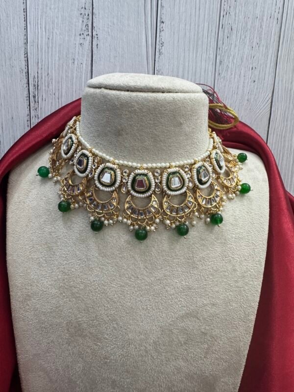 Dharni Premium Kundan Set - Dark Green