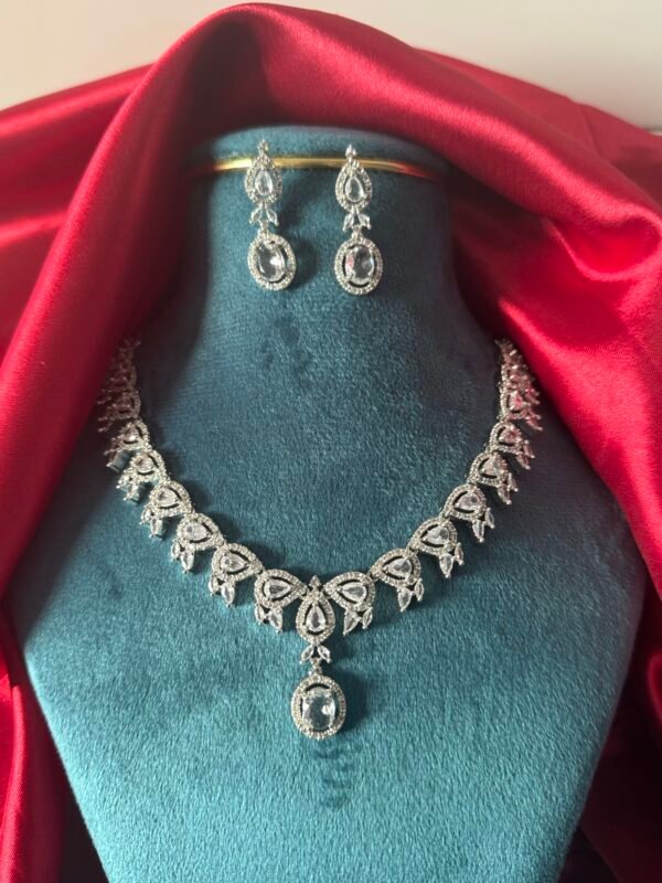 Humaira American Diamond Set - White