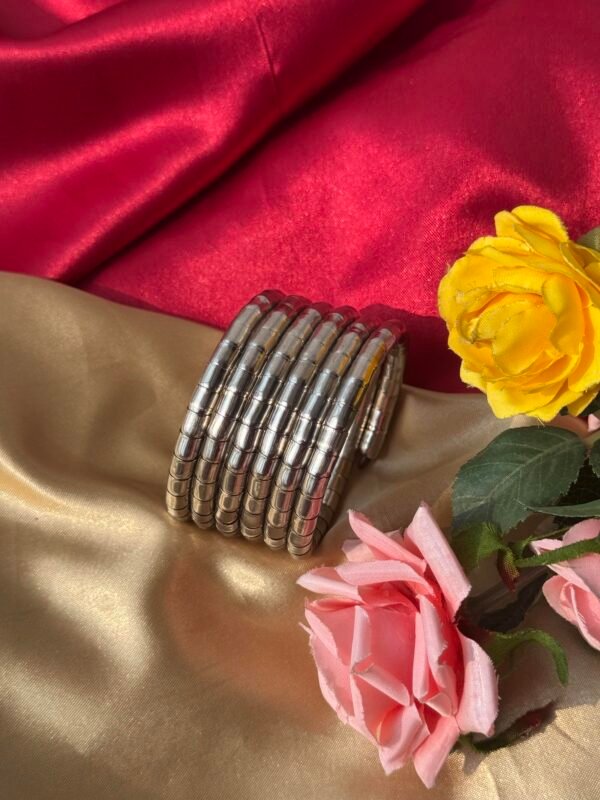 Swirl Kada - 5 Layer Silver