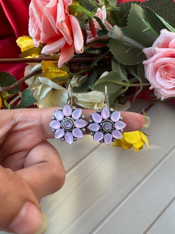 Daily Wear Flower Earrings - Lavender