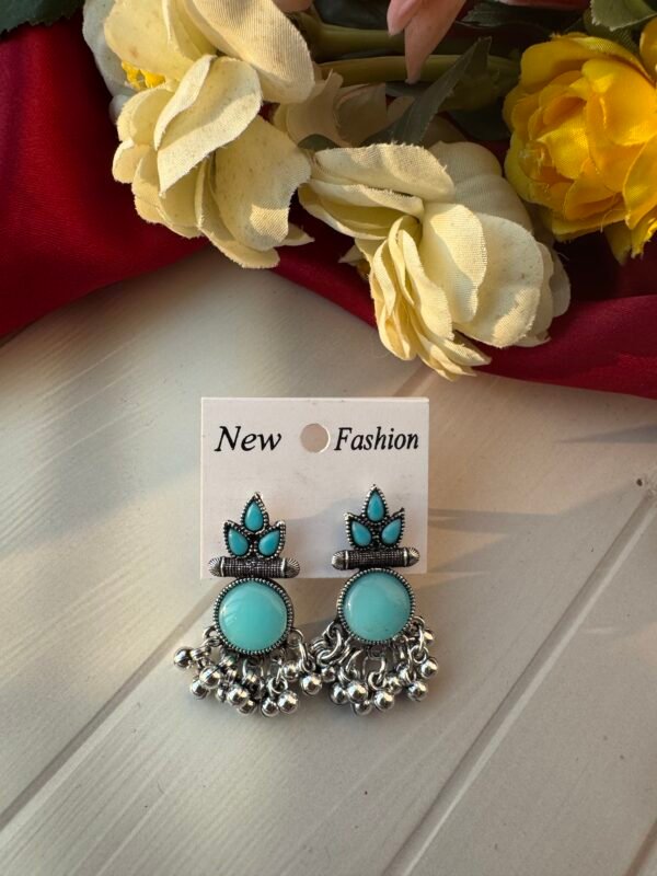 Daily Wear Unique Earrings - Light Blue