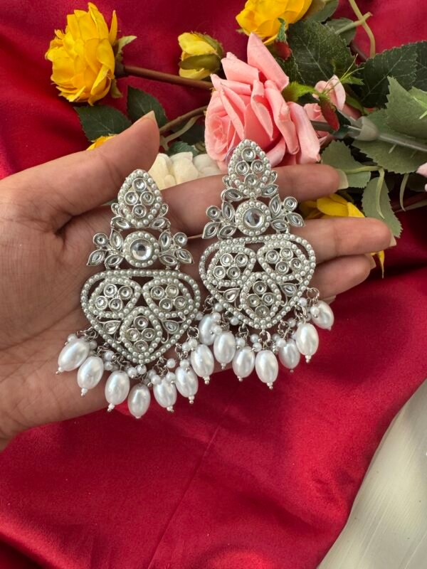 Veena Silver Polish Earrings