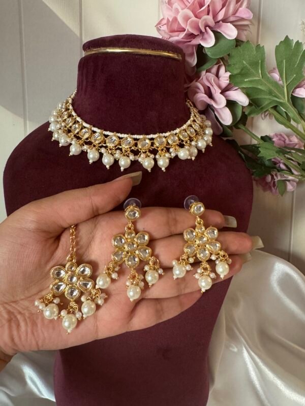 Devi Premium Kundan Set - White