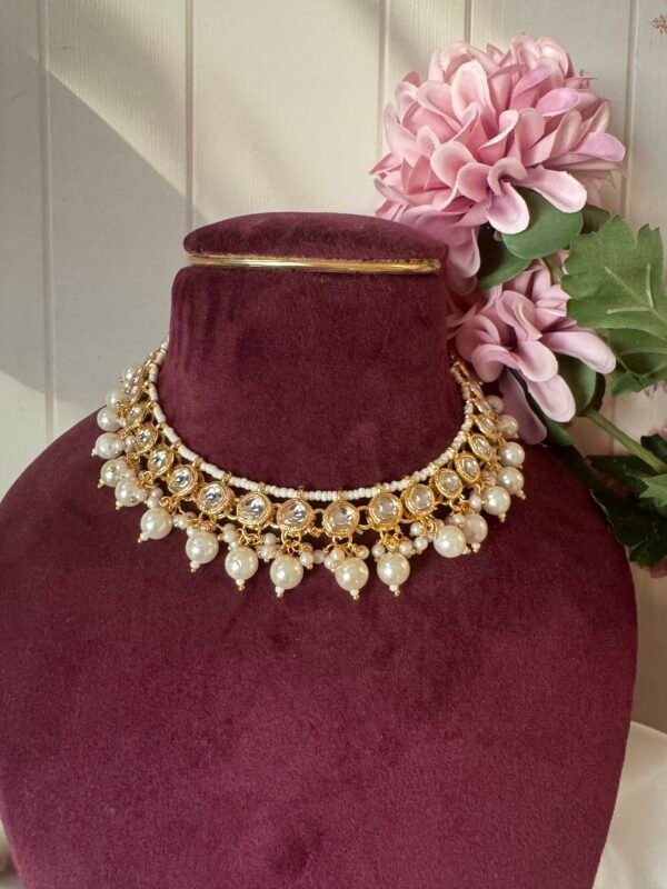 Devi Premium Kundan Set - White - Image 2