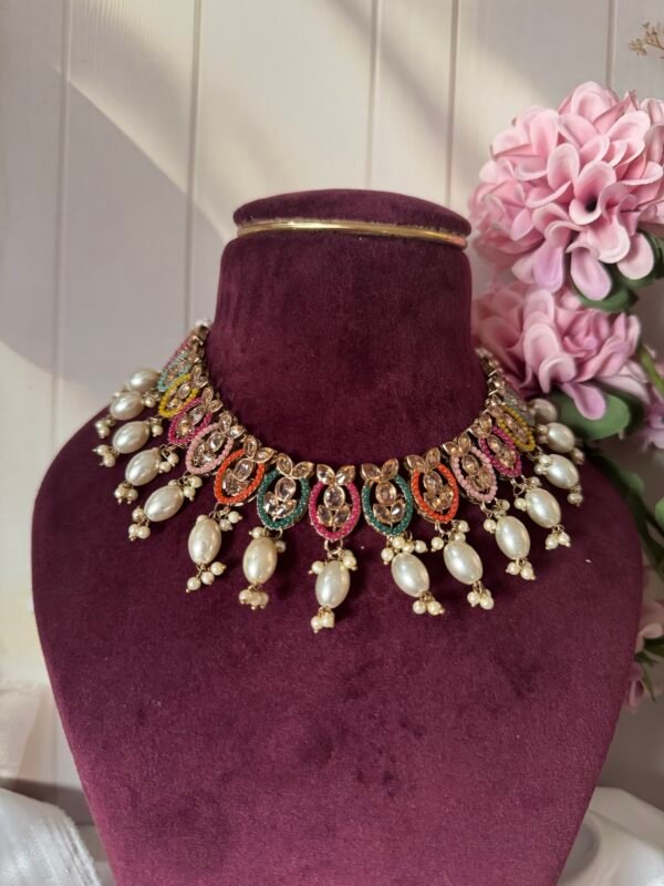 Megha Premium Kundan Set - Multi - Image 2