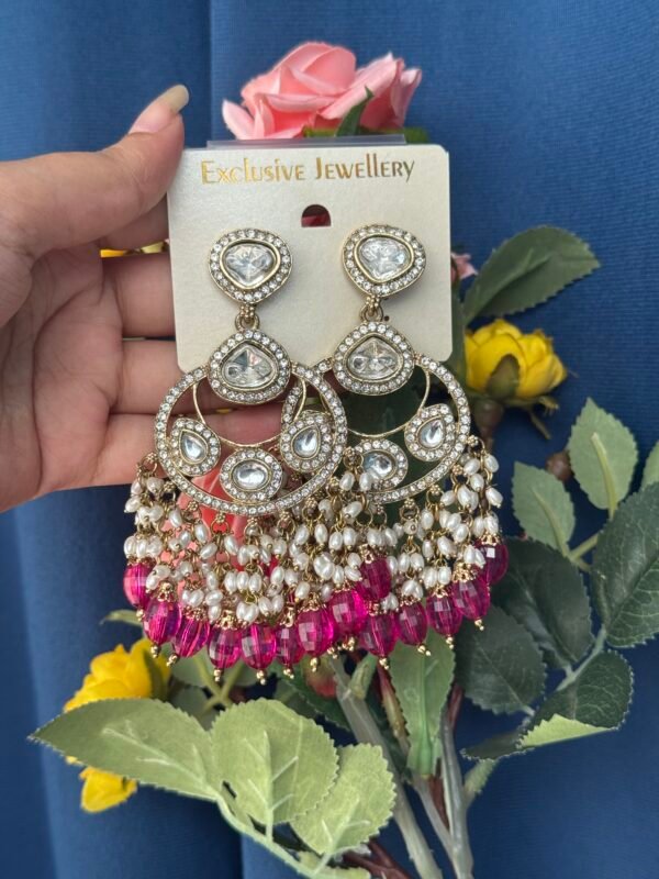 Falguni Kundan Beauty - Dark Pink