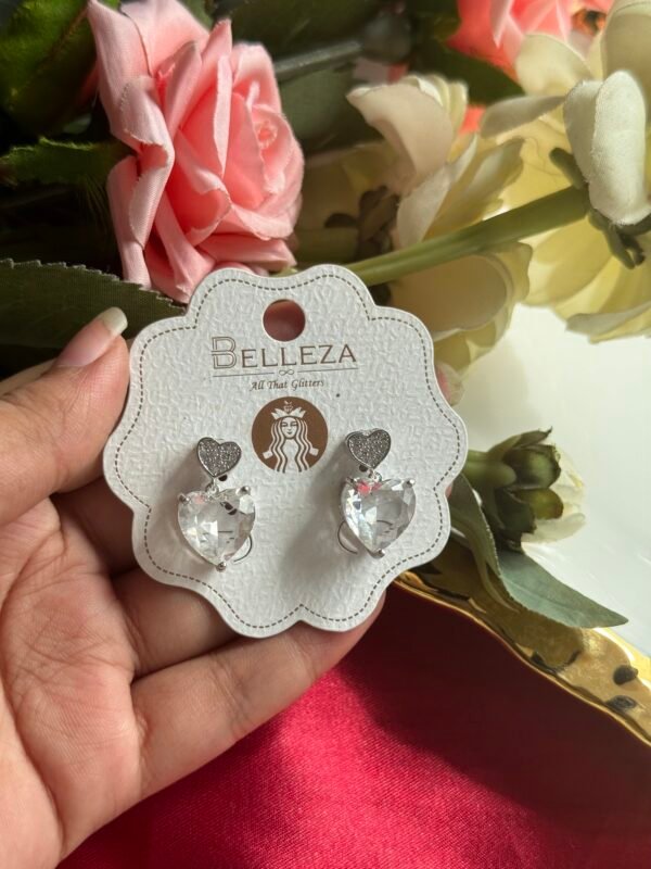 Silver Heart Anti Tarnish Earrings