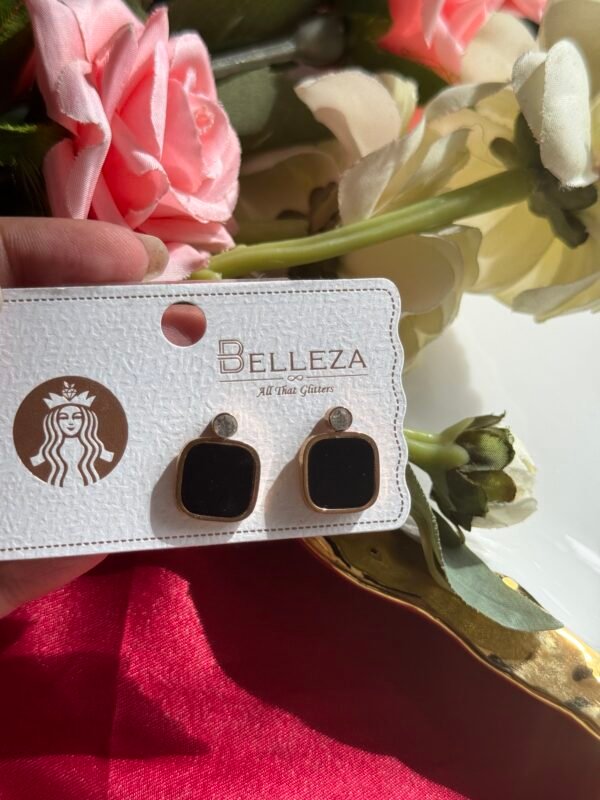Unique Black Anti Tarnish Earrings
