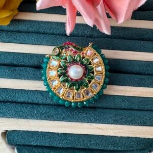 Sara Meenakari Ring – Green