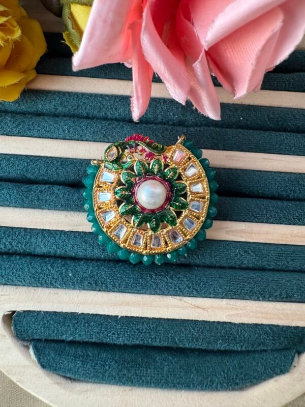 Sara Meenakari Ring - Green