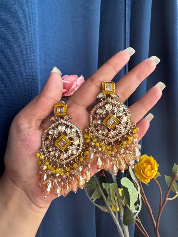 Jasmine Premium Earrings - Yellow
