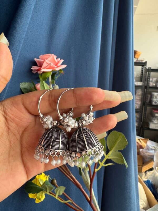 Pearl Jhumka Bali Earrings