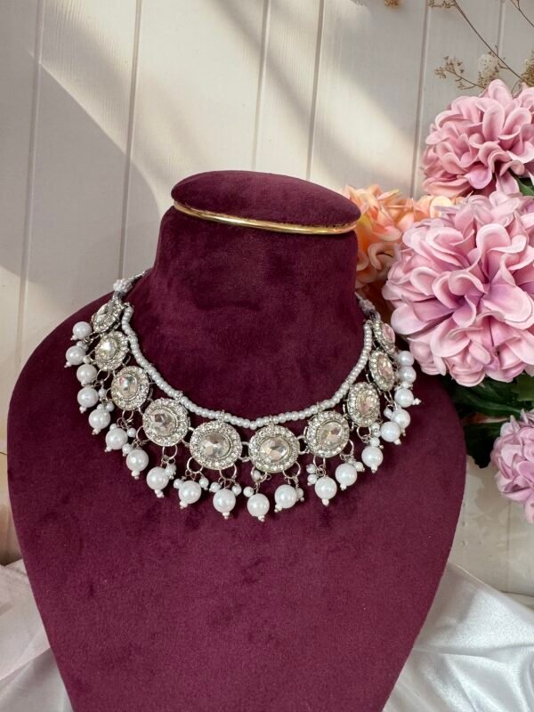 Silver Kundan Set - New - Image 2