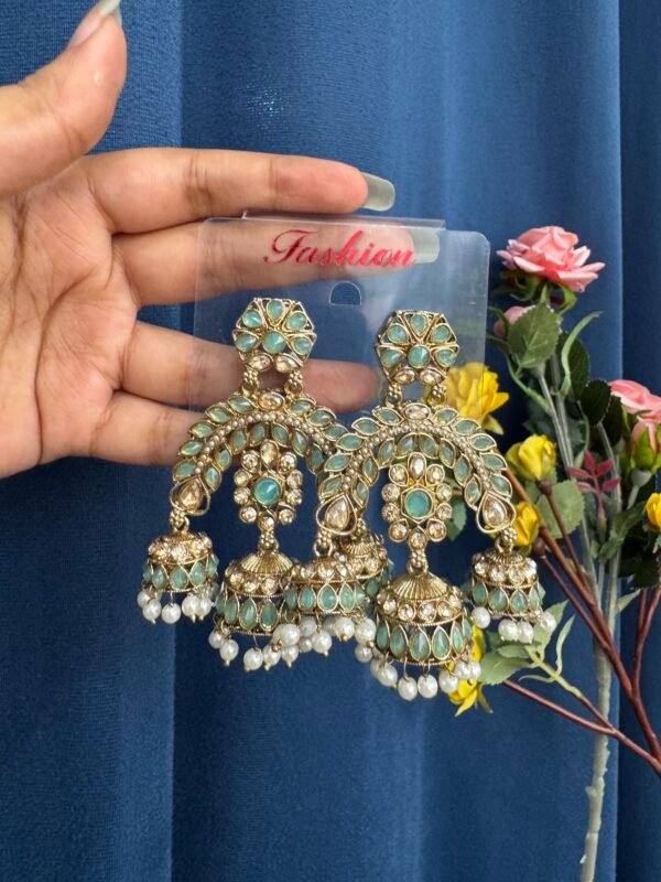 Alisha Premium Earrings - Light Blue