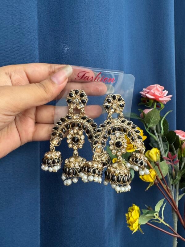 Alisha Premium Earrings - Black