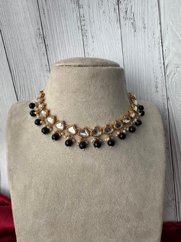 Zarine Kundan Set - Black - Image 2