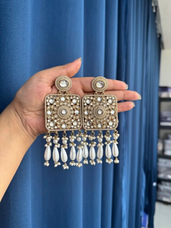 Osheen Kundan Earrings - White